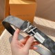 루이비통 PYRAMIDE 피라미드 40MM 남성 벨트 M0607V 은장