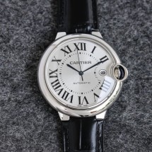까르띠에 발롱 블루 오토매틱 실버 다이얼 남성용 42mm 시계 4칼라 WSBB0026