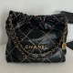 샤넬 22백 Shiny Calfskin & Gold-Tone Metal Black Ref. 2사이즈 AS3261 B13797 94305