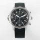 IWC 아쿠아타이머 크로노그래프 블랙 다이얼 러버 남성용 44mm 시계 2칼라 IW376803