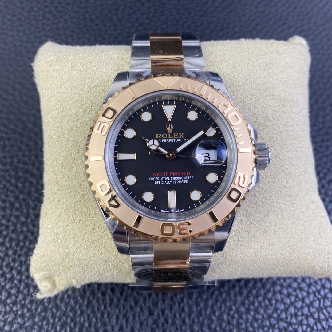 롤렉스 요트마스터 40mm 로즈콤비 블랙판 남성용 시계 M126621-0002
