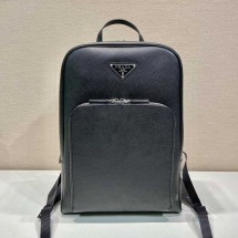 프라다 사피아노 가죽 남성 백팩 블랙 2VZ102
