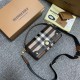 버버리 탑 핸들 노트 백 다크 브라운 80661671