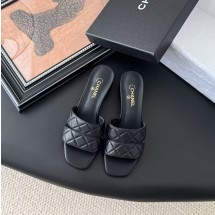 샤넬 25SS CC로고 램스킨 뮬 샌들 힐 G46480