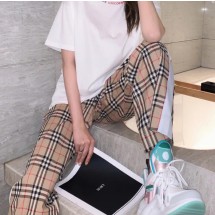 버버리 빈티지 체크 하이웨스트 와이드 캐주얼 바지 2컬러 80264081