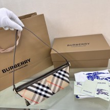 버버리 체크 미니 바게트 숄더백 80952961