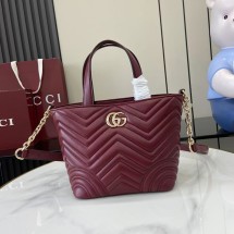 구찌 GG 마몽 미니 토트백 레드 847386