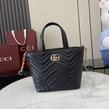 구찌 GG 마몽 미니 토트백 블랙 847386