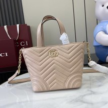 구찌 GG 마몽 미니 토트백 살색 847386