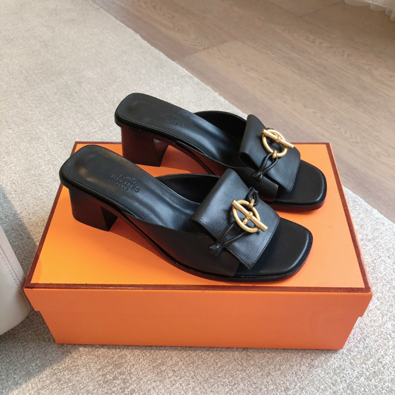 에르메스 ILOT 50 Sandal 아일롯 4.5CM 샌들 누아  H241142Z 02