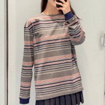 미우미우 스트라이프 저지 여성  티셔츠 MJLA18  Y