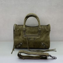발렌시아가가방 르 시티 백 스몰 카키 8114422AB7D2533